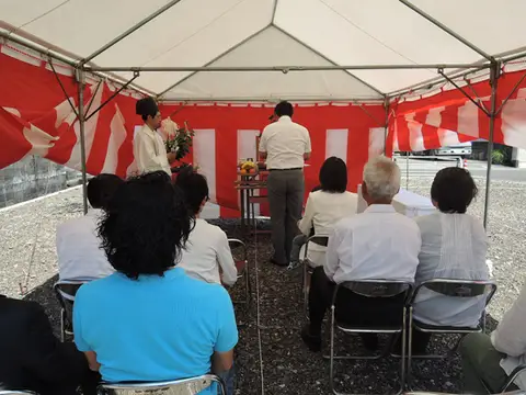 磐盾のコートハウス地鎮祭