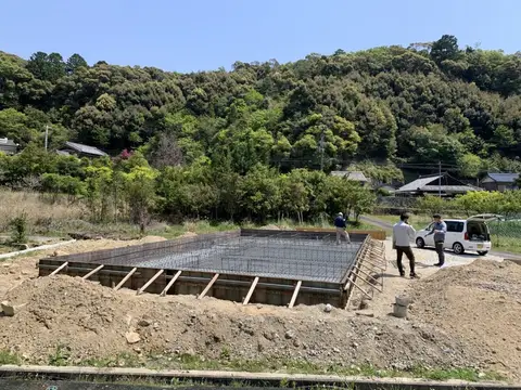 高津気の平屋　配筋検査